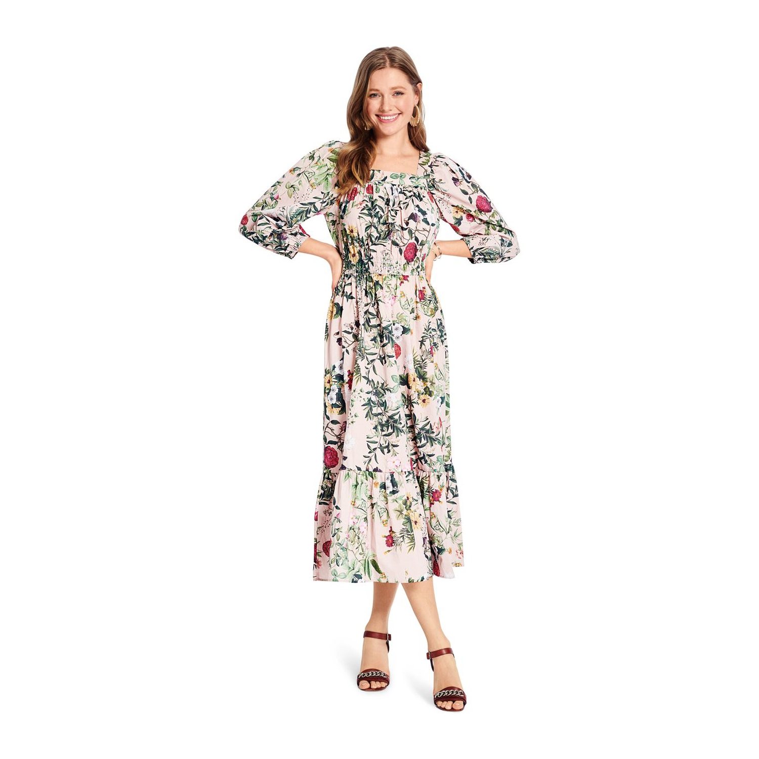 burda style Schnittmuster 5741: Hippiekleid und Bauernbluse, Modellfoto 1