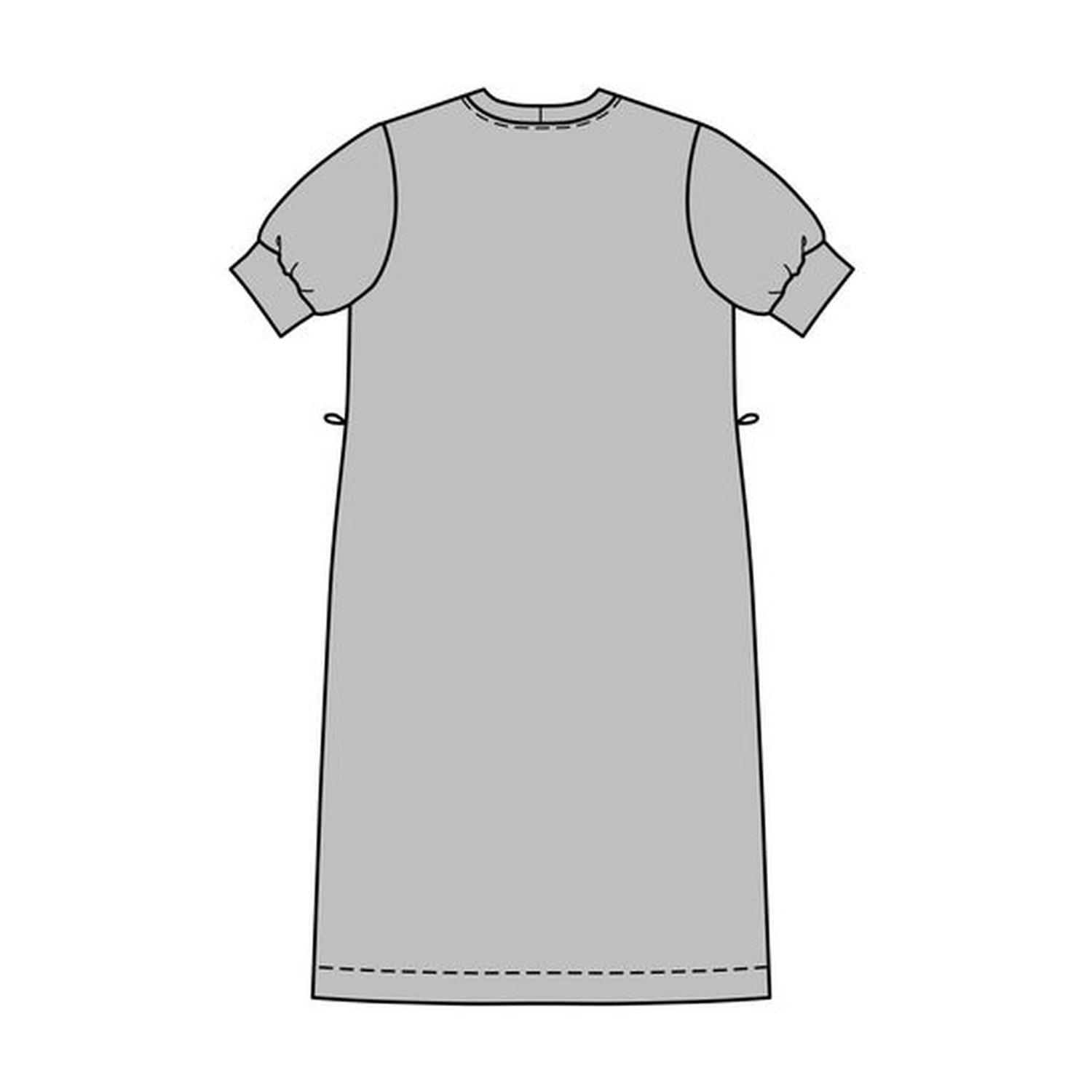 burda style Schnittmuster 5651: Hoodie und T-Shirt-Kleid, Modellfoto 1