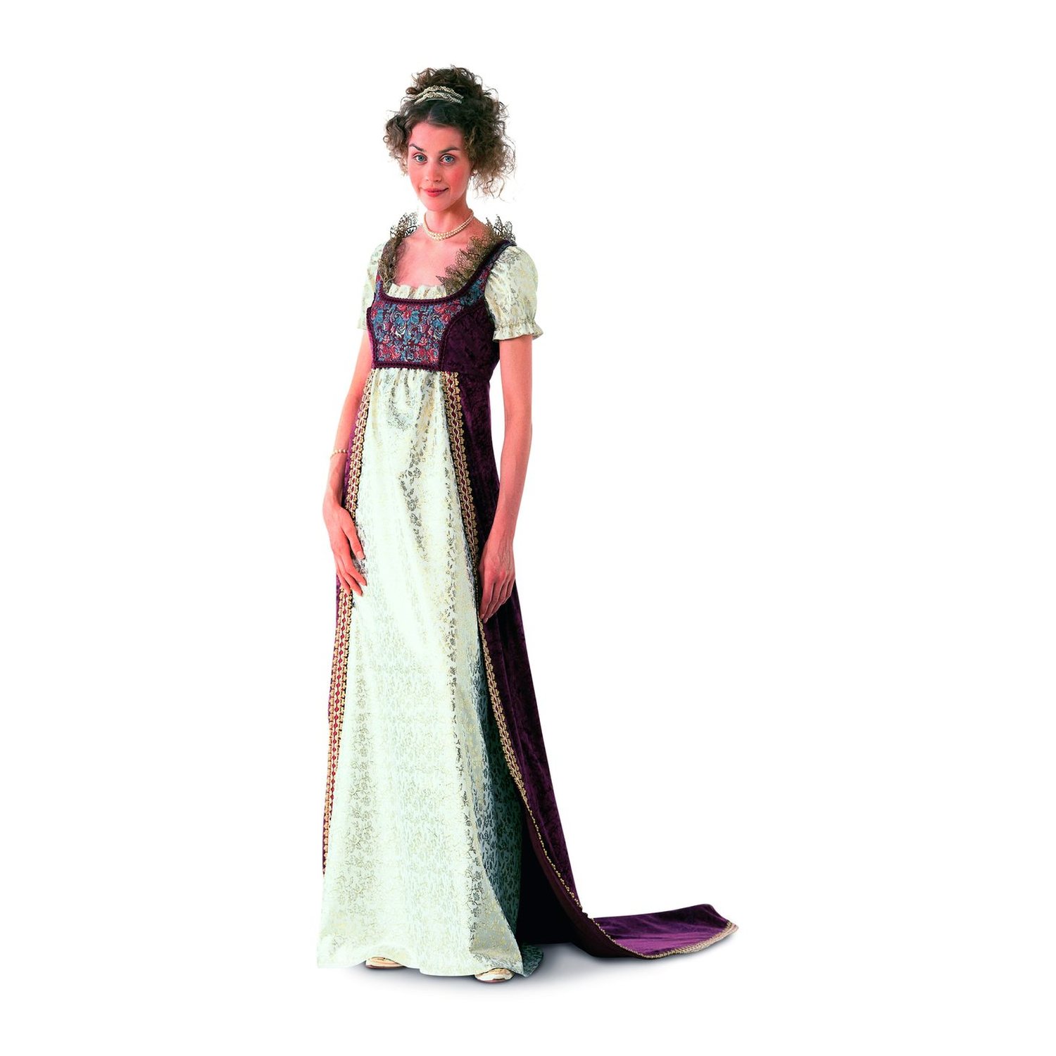 burda style Schnittmuster 2493: Empire-Kleid Josephine, Modellfoto 1