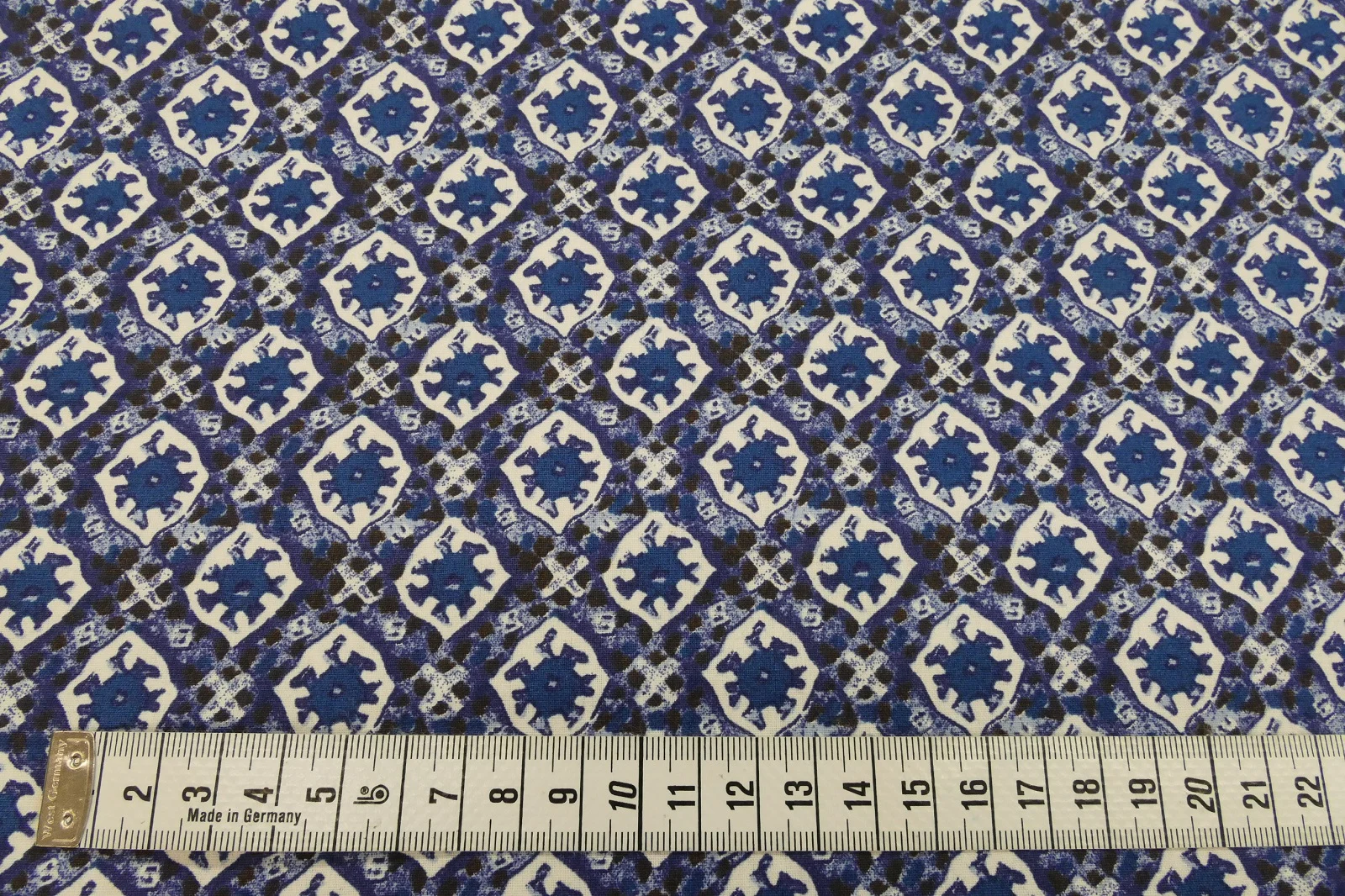 Baumwollpopeline Zahnräder blau, Ansicht 3