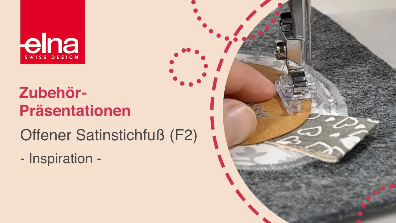 Elna Offener Satinstichfuß (F2) für 150, 150 V.2, 160 u. a., Ansicht 3