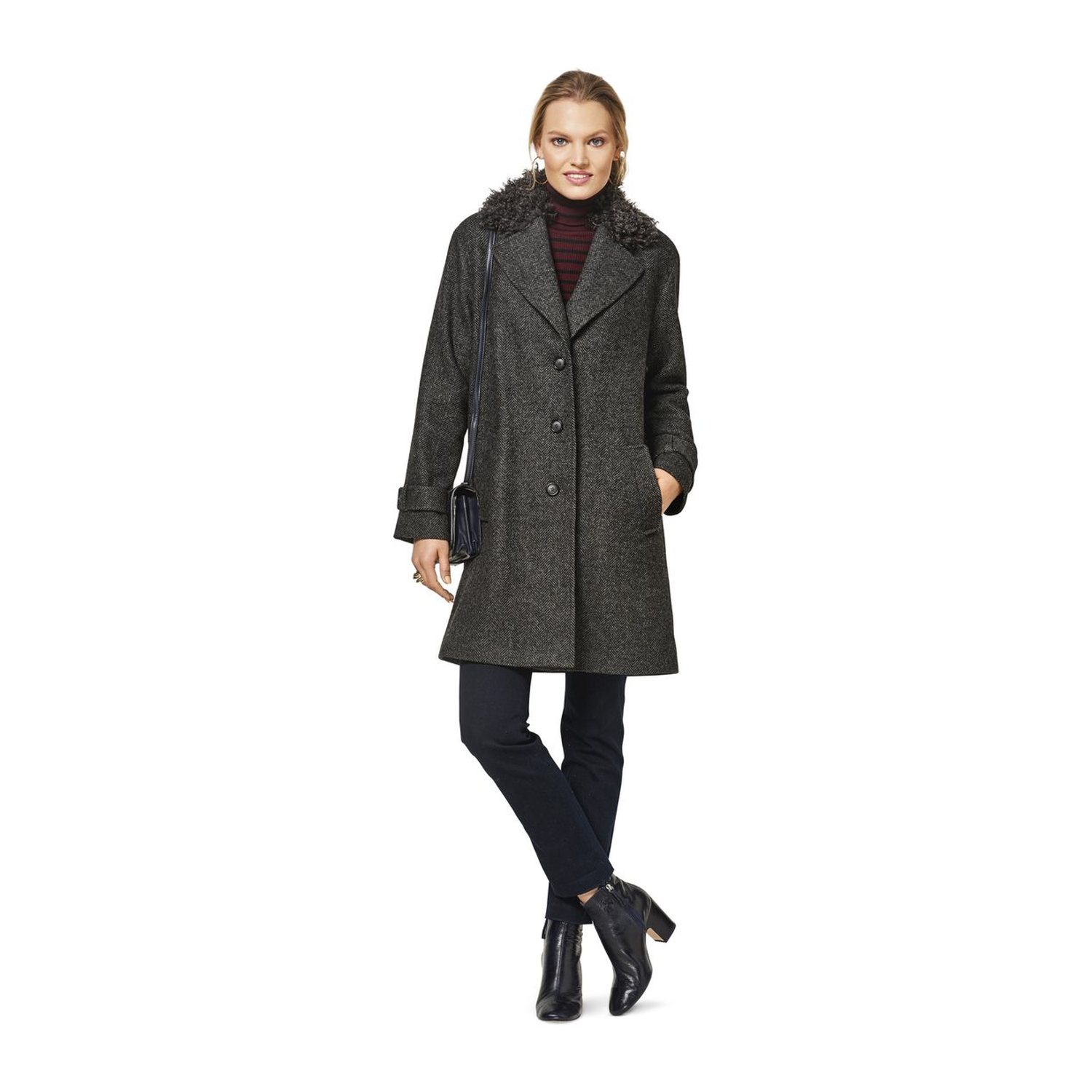 burda style Schnittmuster 6462: Blazermantel lang und kurz, Modellfoto 2