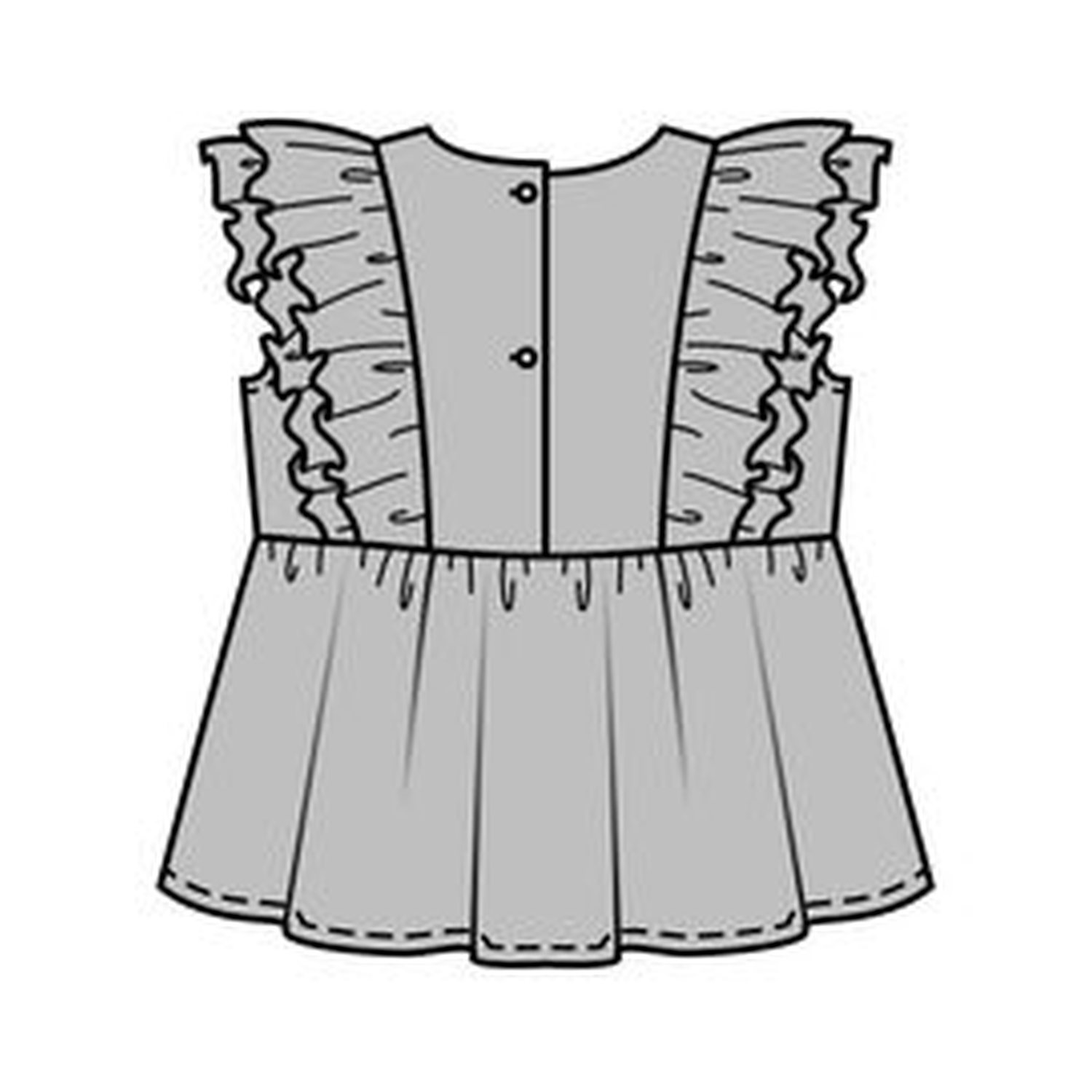 burda style Schnittmuster 9190: Tunika, Top und Shorts, Modellfoto 3