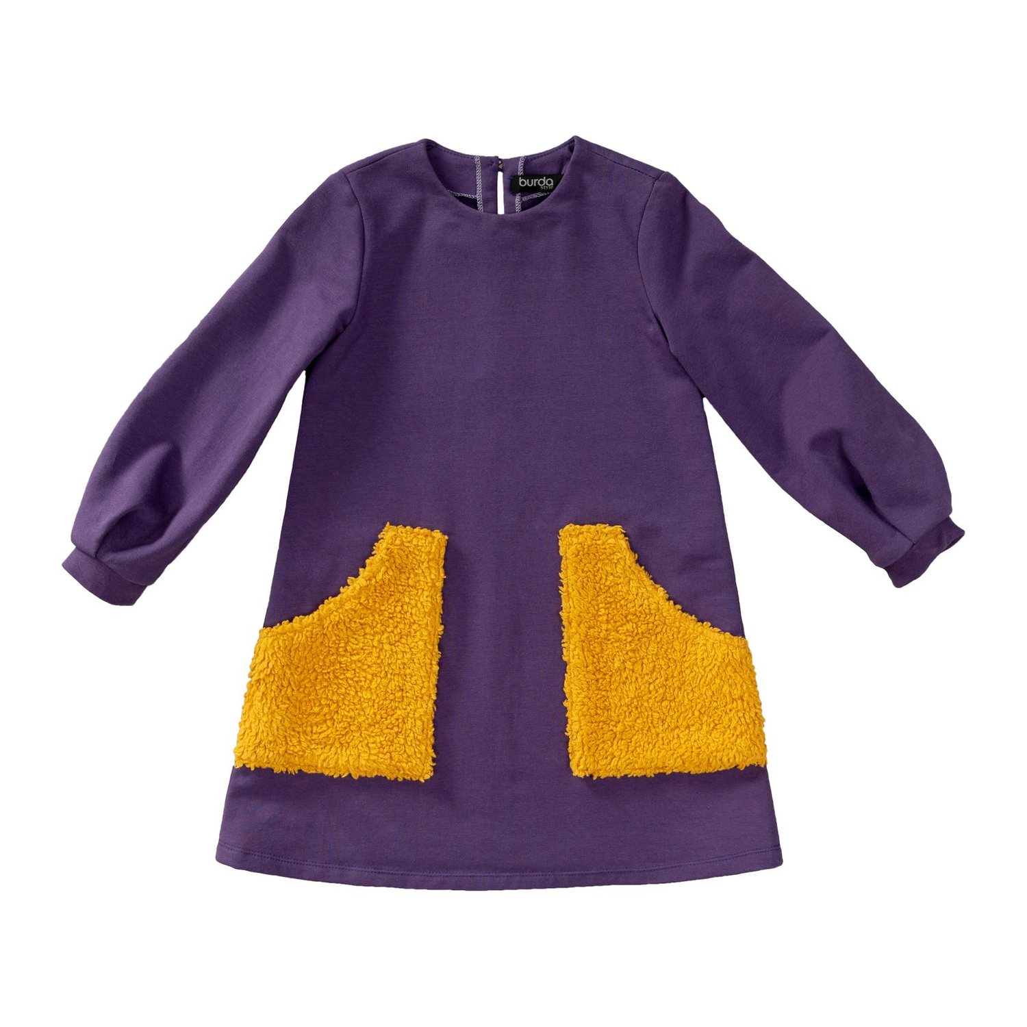burda style Schnittmuster 9310: Kinderkleid mit Überrock, Modellfoto 3