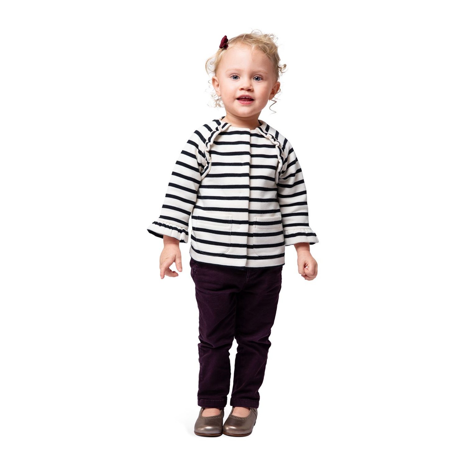 burda style Schnittmuster 9203: Kinderjacken mit Rüschen, Modellfoto 2