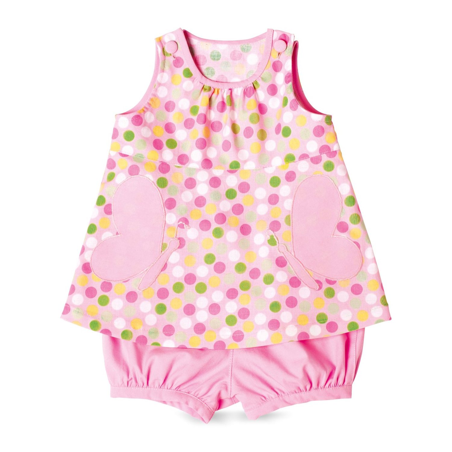 burda style Schnittmuster 9462: Babyoverall, Kleid und Pumphöschen, Modellfoto 2