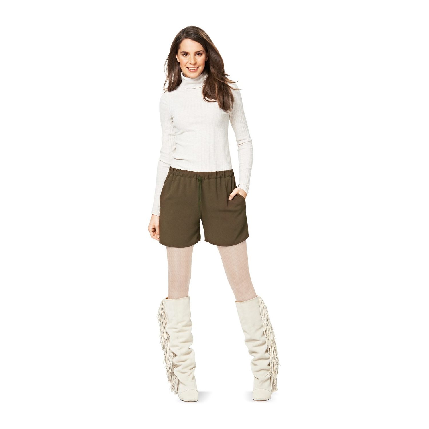 burda style Schnittmuster 6735: Bequeme Hose mit Kordelzug, Modellfoto