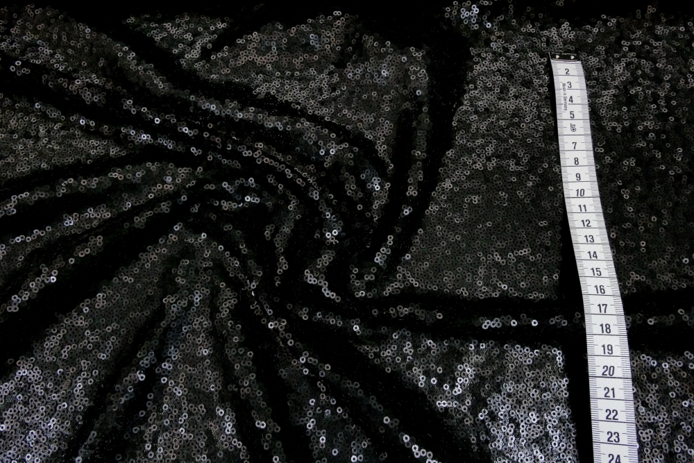 Paillette mini schwarz matt